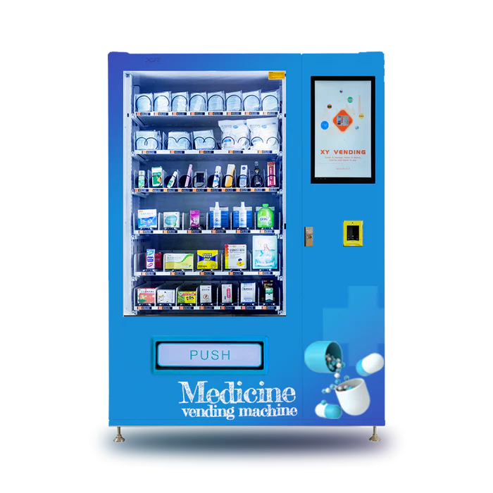 Pharmacy vending machine can be used to sell medicine.