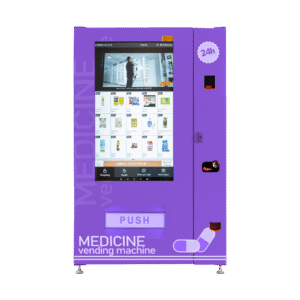Pharmacy vending machine can be used to sell medicine.