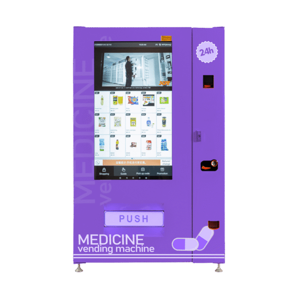 Pharmacy vending machine can be used to sell medicine.