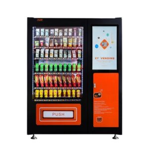 Snack and drink vending machine with 32-inch touch screen
