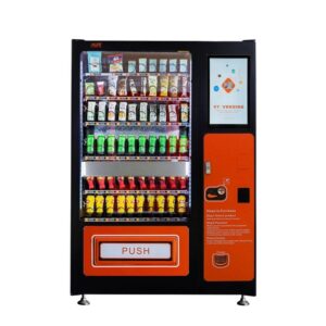Snack and drink vending machine with lifting system